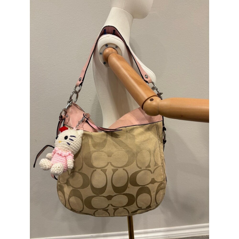 COACH 2-WAY Shoulder Bag with slip and zip pockets